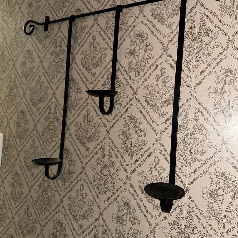 Elegant Black Wall Candle Holder